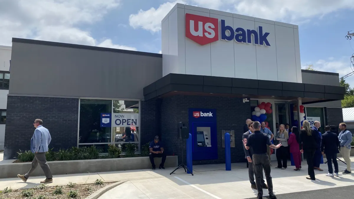 A U.S. Bank branch in Charlotte, North Carolina is shown Aug. 20, 2025. Caitlin Mullen/Payments Dive